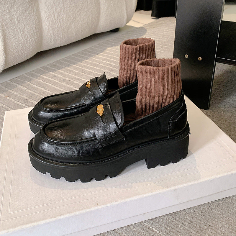 Damen Chunky Loafer-Schuhe mit markanter Sohle Drune