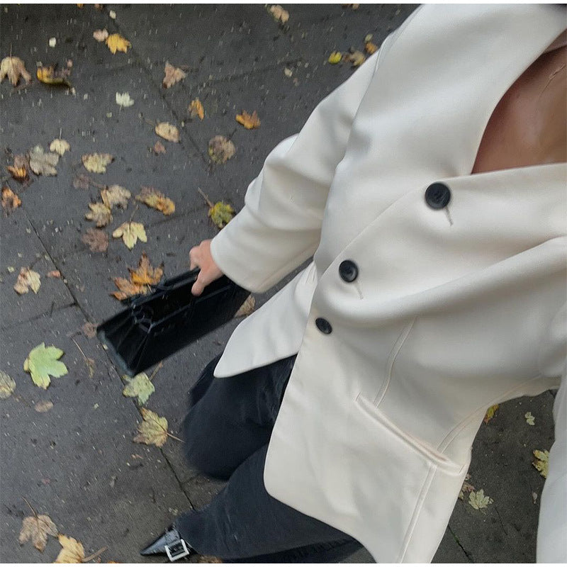 Damen modischer Blazer mit voluminösen Ärmeln Drune