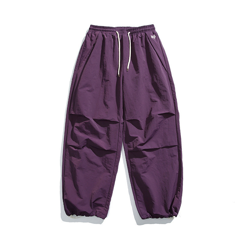 Herren Baggy-Cargo-Hose mit elastischem Tunnelzugbund, Kordelzug und verstellbaren Saumbündchen Drune