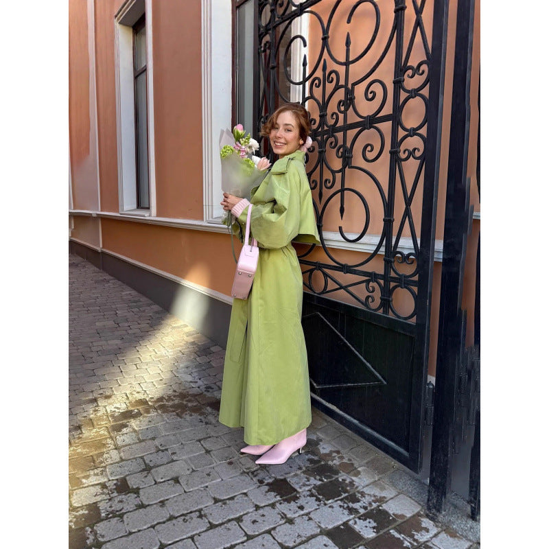 Damen Oversized Trenchcoat mit voluminösen Ärmeln Drune