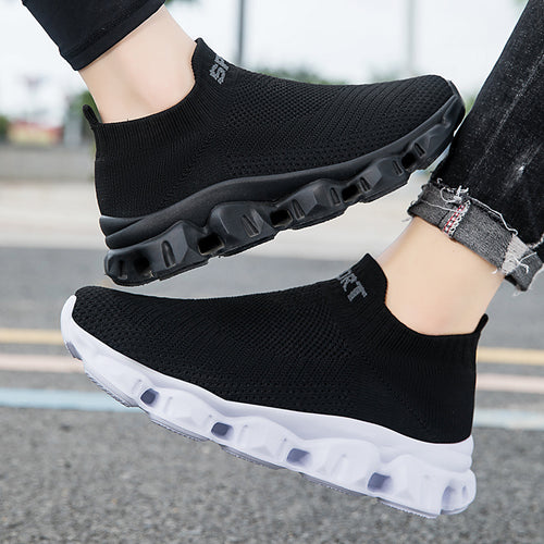 Unisex nan nahtloser Strick-Slip-On mit sockenähnlichem Schaft und skulpturierter Dämpfungssohle Drune