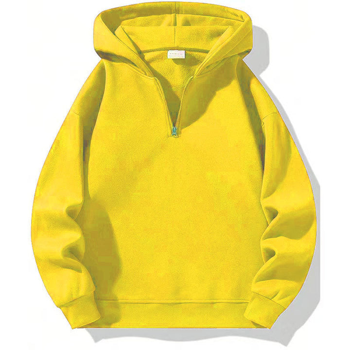 Herren sportlicher Kapuzenpullover mit halbem Reißverschluss Drune