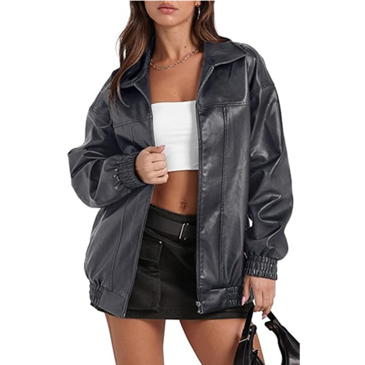 Damen lässige Übergangsjacke mit elastischen Bündchen und praktischem Reißverschluss Drune