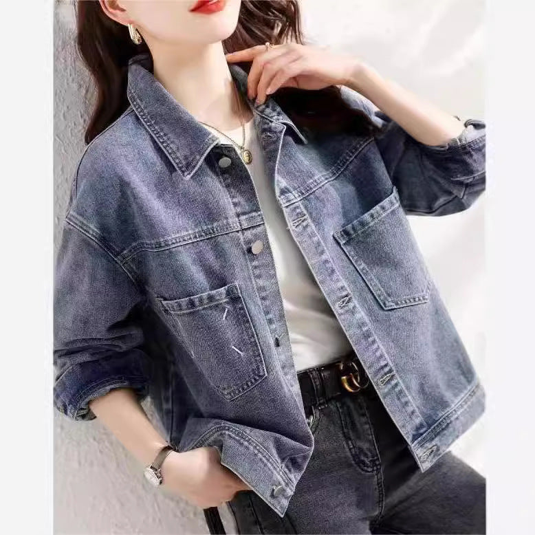 Damen Jeansjacke mit modischen Oversized-Schnitt Drune
