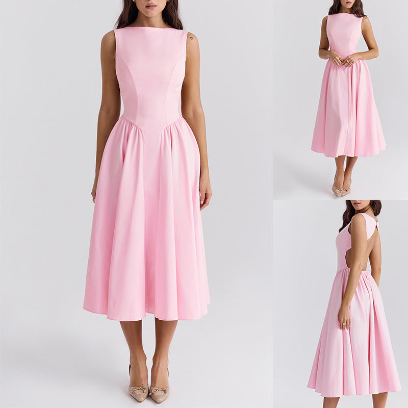 Damen A-Linie Cocktailkleid mit elegantem Taillenkürzel und femininem Schnitt Drune