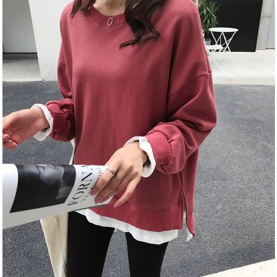 Damen Lässiger Sweatshirt mit weitem Schnitt und modernen Details
