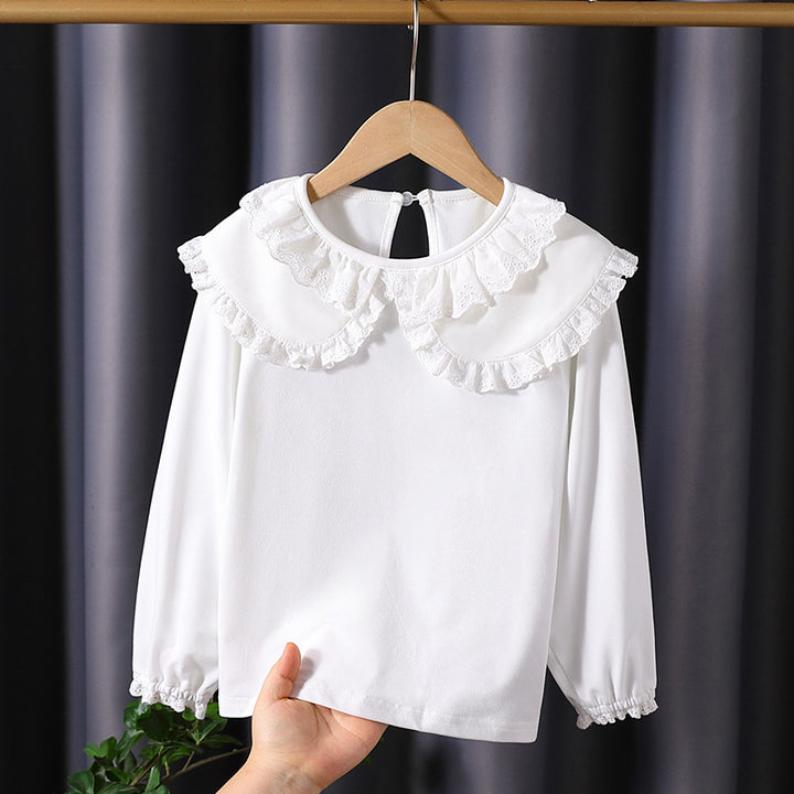 Mädchen Bluse mit romantischem Rüschensaum Drune
