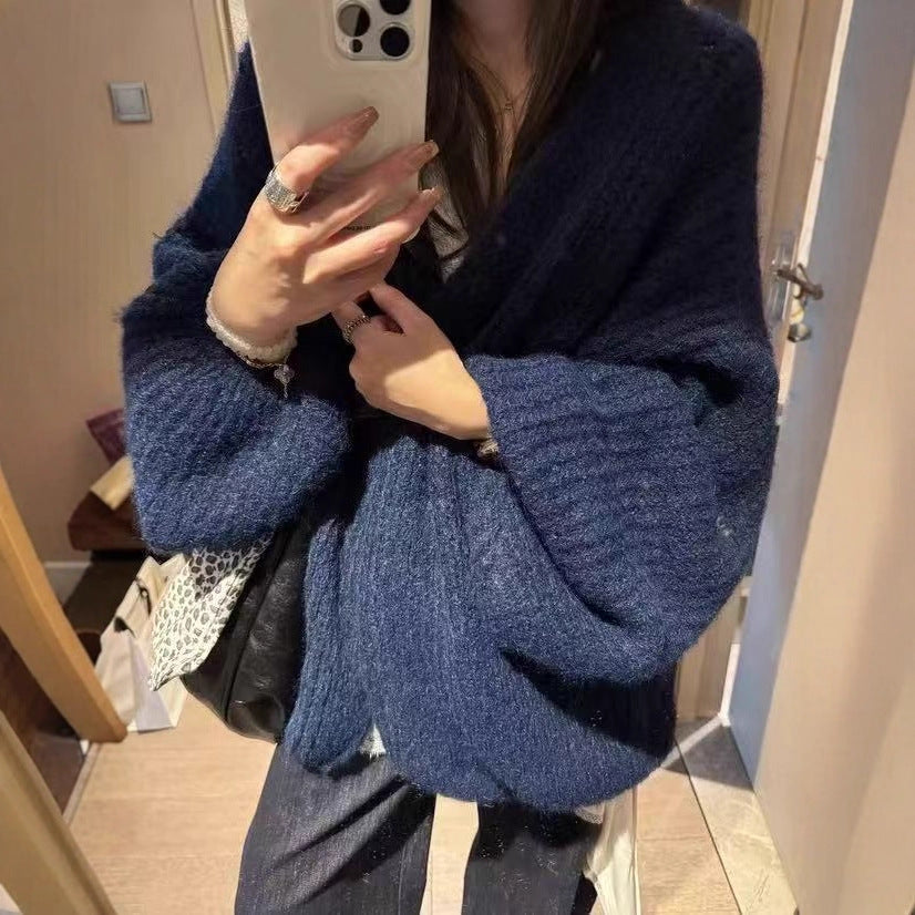 Damen Komfortabler Strick-Cardigan mit weitem Schnitt Drune