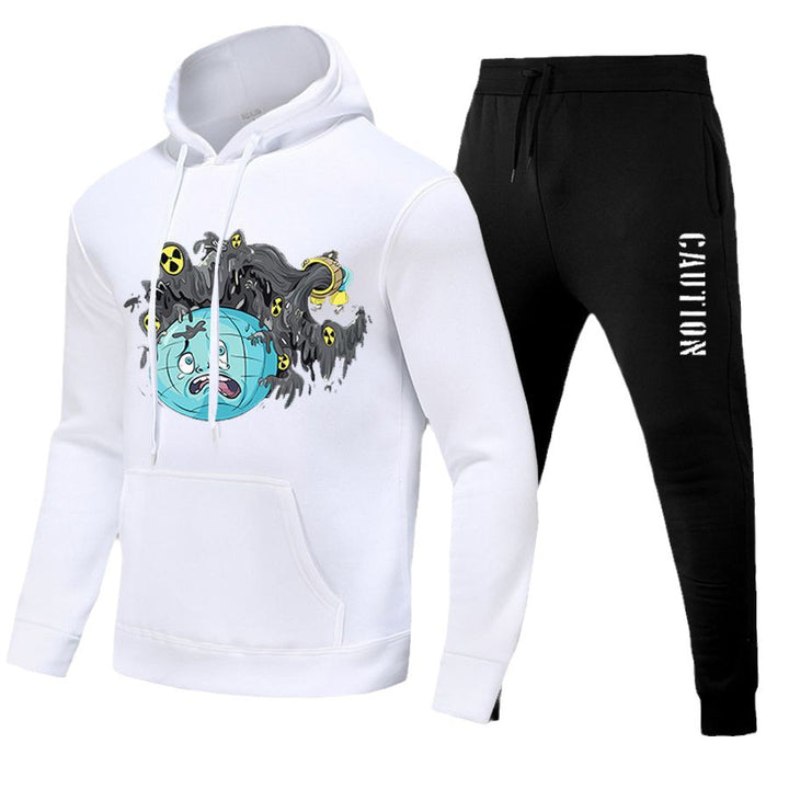Damen Hoodieset mit auffälligem Grafikdesign und bequemen Jogginghose Drune