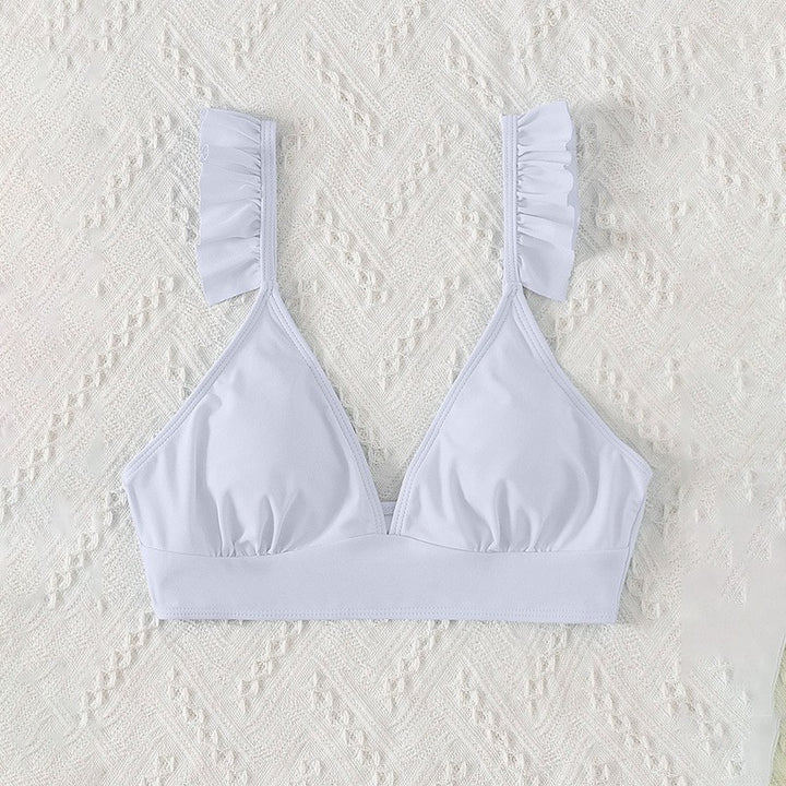 Damen Triangel-Bikinioberteil mit Rüschen Drune