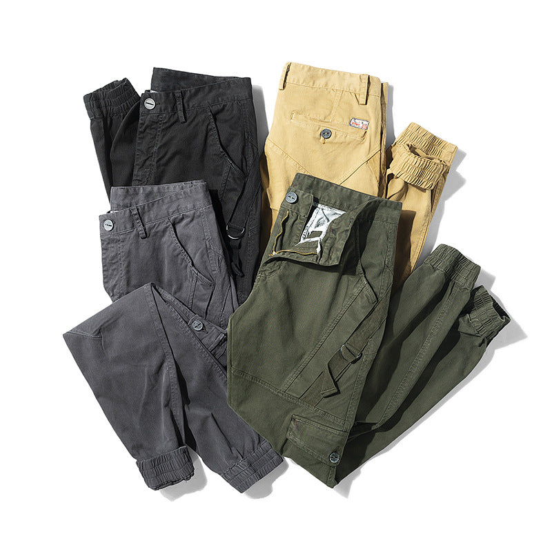 Herren Funktionale Tapered-Cargohose im Joggerstil mit Elastikbündchen und Mehrfachtaschen Drune