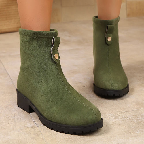 Damen Komfortable Stiefeletten Drune