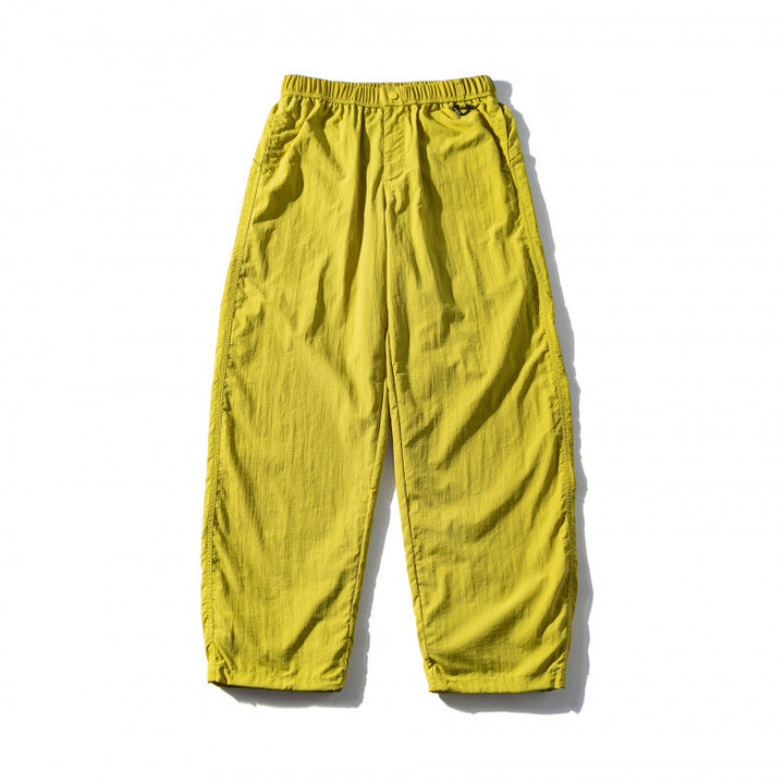 Unisex Weite Crinkle-Hose mit elastischem Tunnelzugbund, tiefem Schritt und Seitentaschen Drune