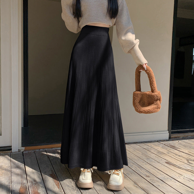 Damen Maxi-Rock mit elegantem Plissee Drune