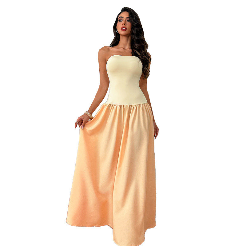 Damen Elegantes Maxikleid mit floralem Akzent Drune