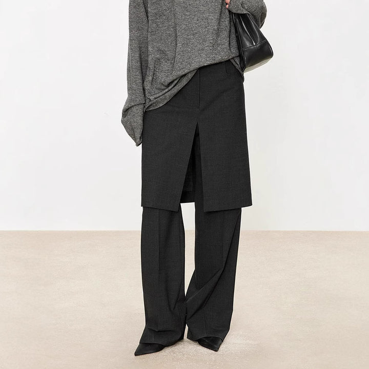 Damen elegante weite Anzughose mit innovativem Design Drune