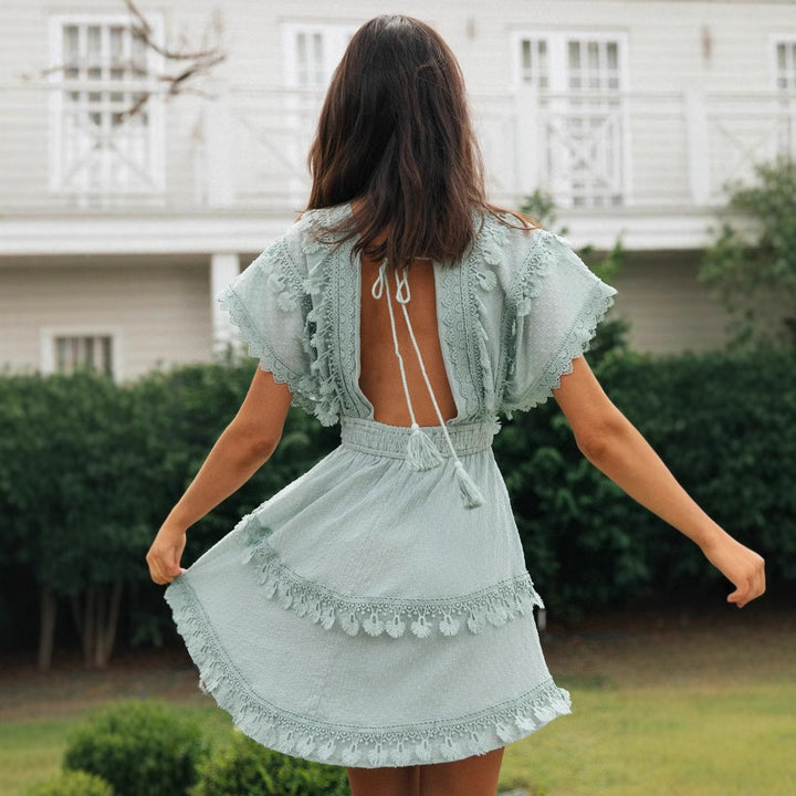 Damen Sommerkleid mit romantischer Spitze Drune