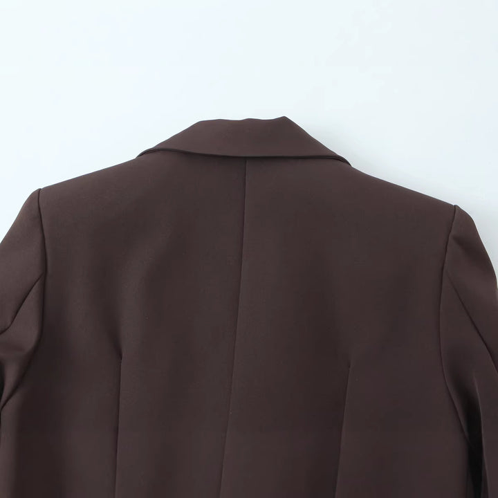 Damen Kurzblazer mit Doppelknopfverschluss und fallendem Revers Drune