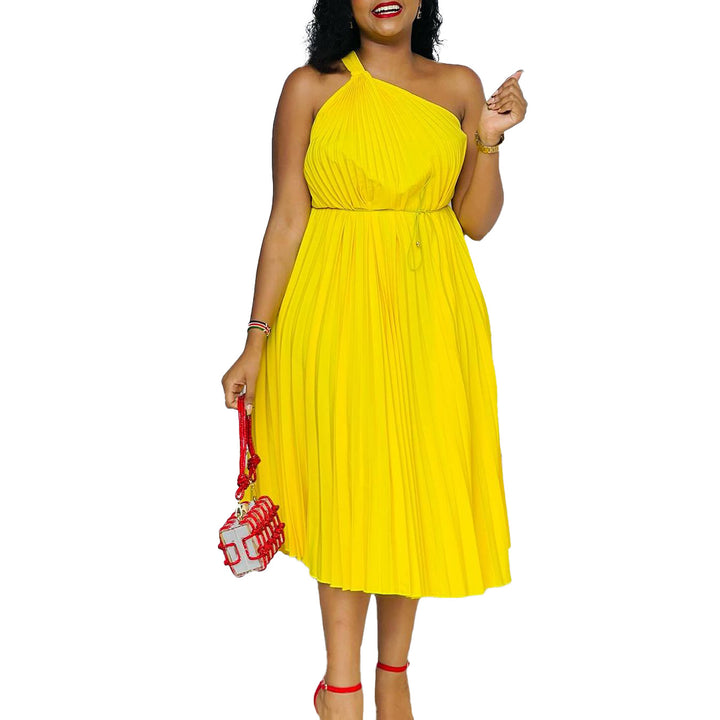 Damen Wickelkleid mit asymmetrischem Schnitt und eleganter Faltenlegung Drune