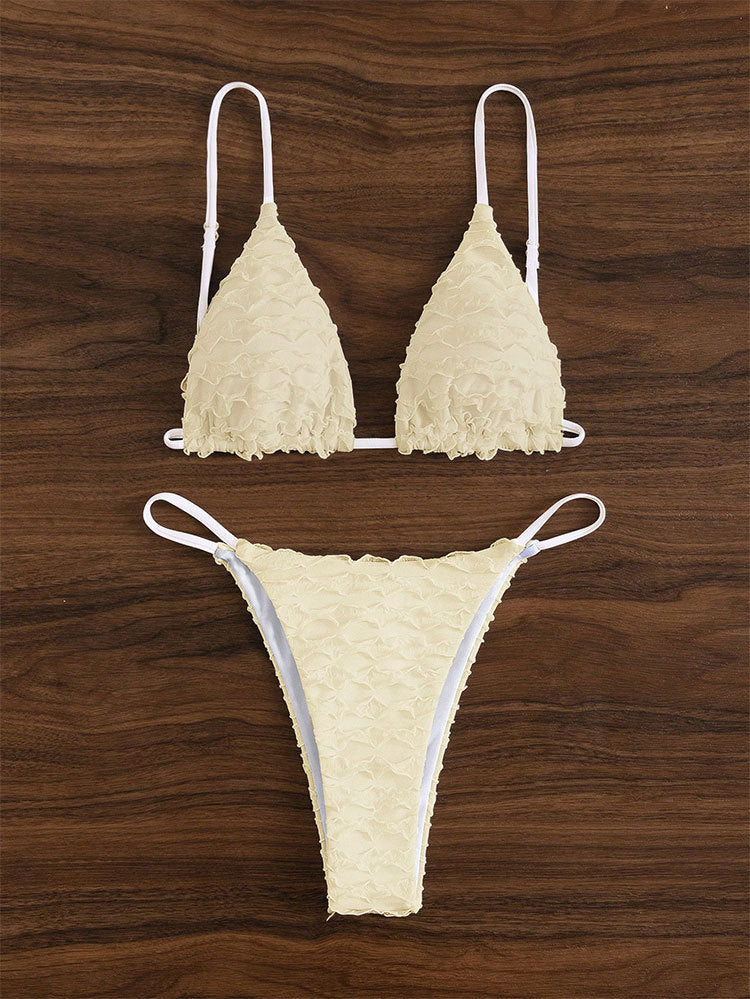 Damen Triangel-Bikini mit trendigen Rüschendetails Drune