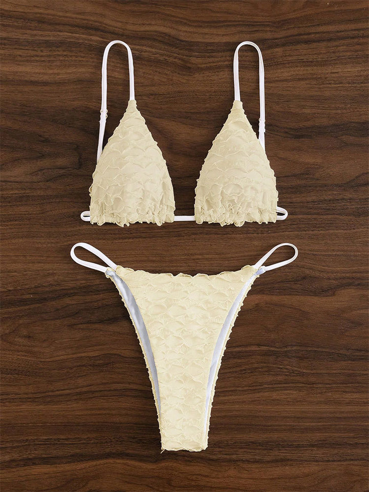 Damen Triangel-Bikini mit trendigen Rüschendetails Drune