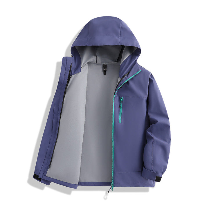 Herren Minimalistische Kapuzen-Softshelljacke mit atmungsaktivem Meshfutter & verdecktem Reißverschluss Drune
