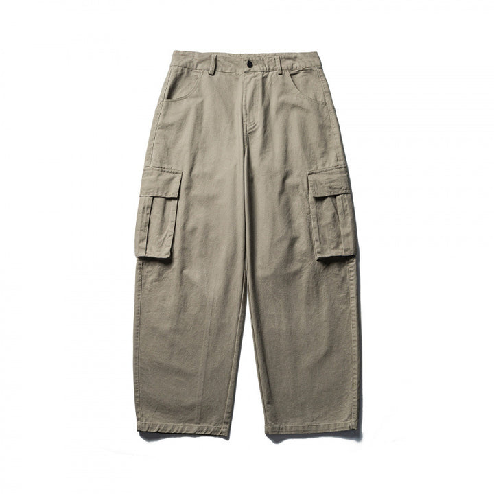 Unisex Weite Cargo-Hose im Baggy‑Schnitt mit tiefem Schritt, aufgesetzten Klappentaschen und cleanem Finish Drune
