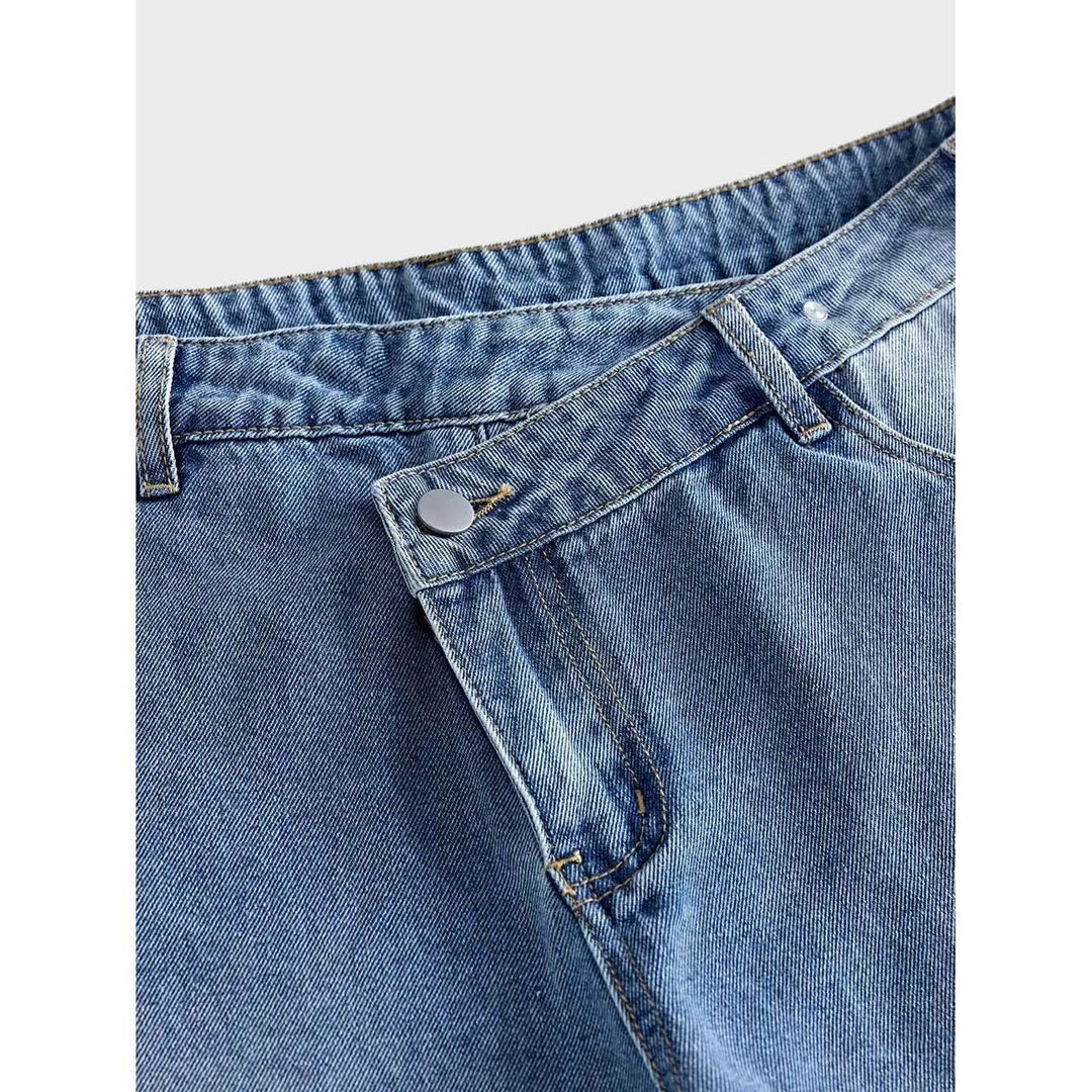 Damen Weite Denim-Hosen Drune