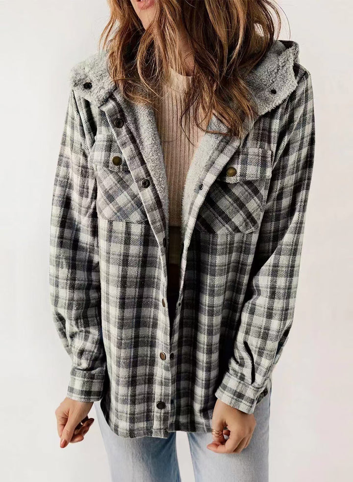 Damen Flanelljacke mit Fleecefutter Drune