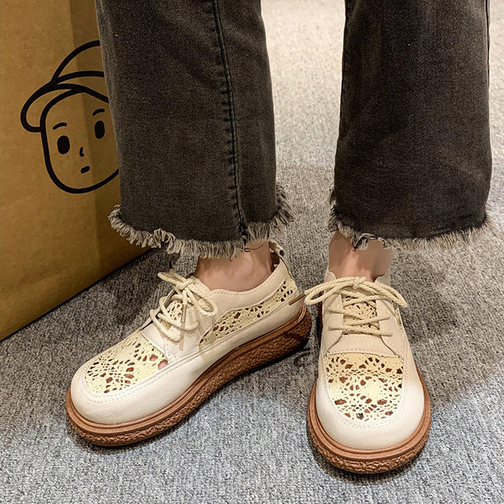 Damen Komfortable Freizeit Sneakers mit atmungsaktiver Oberflächenstruktur Drune