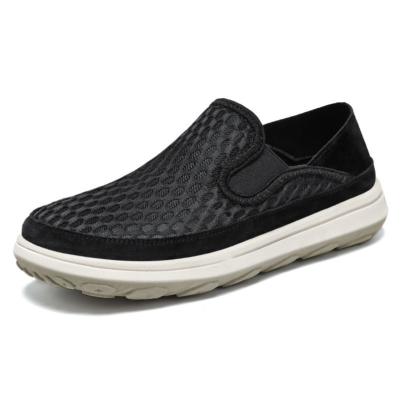 Herren nan atmungsaktiver Mesh-Slip-On Loafer mit elastischen Einsätzen und stoßdämpfender EVA-Sohle Drune