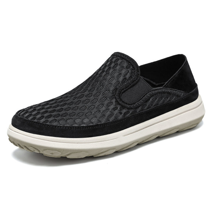 Herren nan atmungsaktiver Mesh-Slip-On Loafer mit elastischen Einsätzen und stoßdämpfender EVA-Sohle Drune
