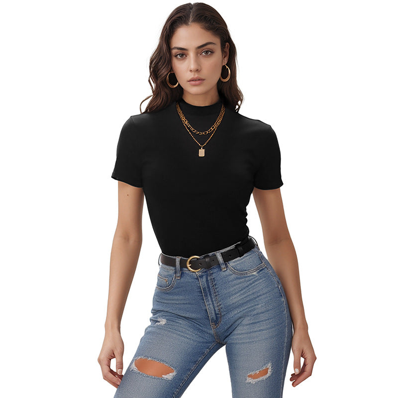 Damen High-Waist Straight-Jeans mit Destroyed-Kniepartie und schmaler Hüftpassform Drune