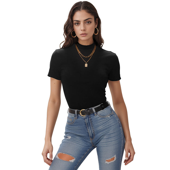 Damen High-Waist Straight-Jeans mit Destroyed-Kniepartie und schmaler Hüftpassform Drune