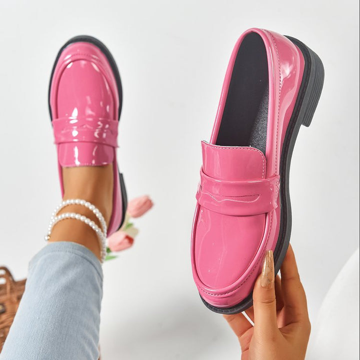 Damen modische Slipper mit trendigem Glanz und rutschfester Sohle Drune