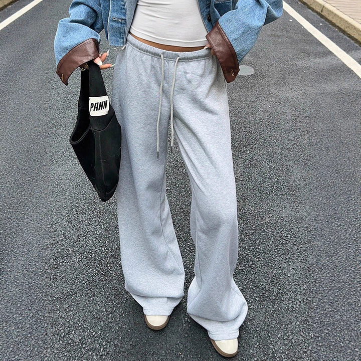 Damen Lässige Sweatpants mit weitem Schnitt und elastischem Bund Drune