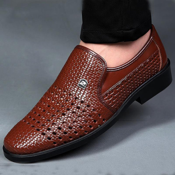 Herren Atmungsaktive Handgewebte Slipper Drune
