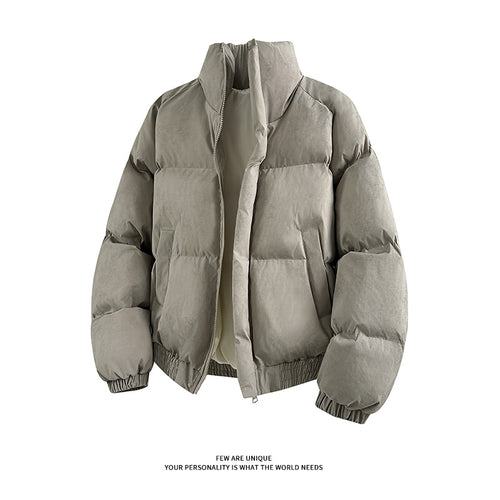 Damen Stylische Daunenjacke mit hoher Kragen und elastischen Ärmelabschlüssen Drune