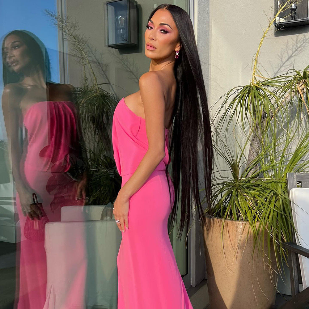 Damen Elegantes Maxikleid mit schmalem Design und raffinierten Cut-Out-Details Drune