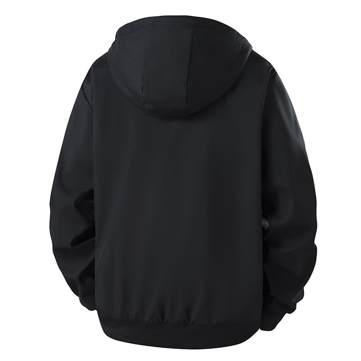 Herren Kapuzenjacke mit Teddyfutter, windabweisendem Außenstoff und geradem Schnitt Drune