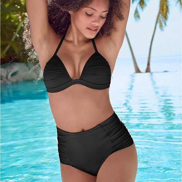Damen Hochtaillierter Bikini mit femininem Rüschendesign Drune