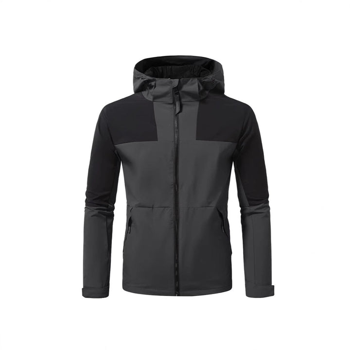 Herren Windbreaker Jacke mit verstellbarem Kapuzenkragen und seitlichen Taschen Drune