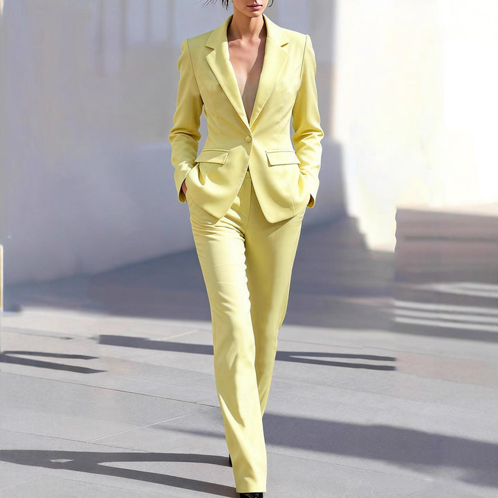 Damen Eleganter Tailored Anzug mit modernem Schnitt und Taschen Drune