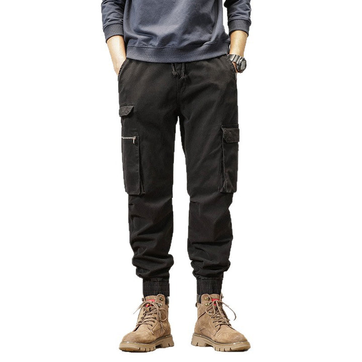 Herren Tapered-Cargo-Jogger aus robustem Canvas mit Utility-Taschen und Elastikbündchen Drune