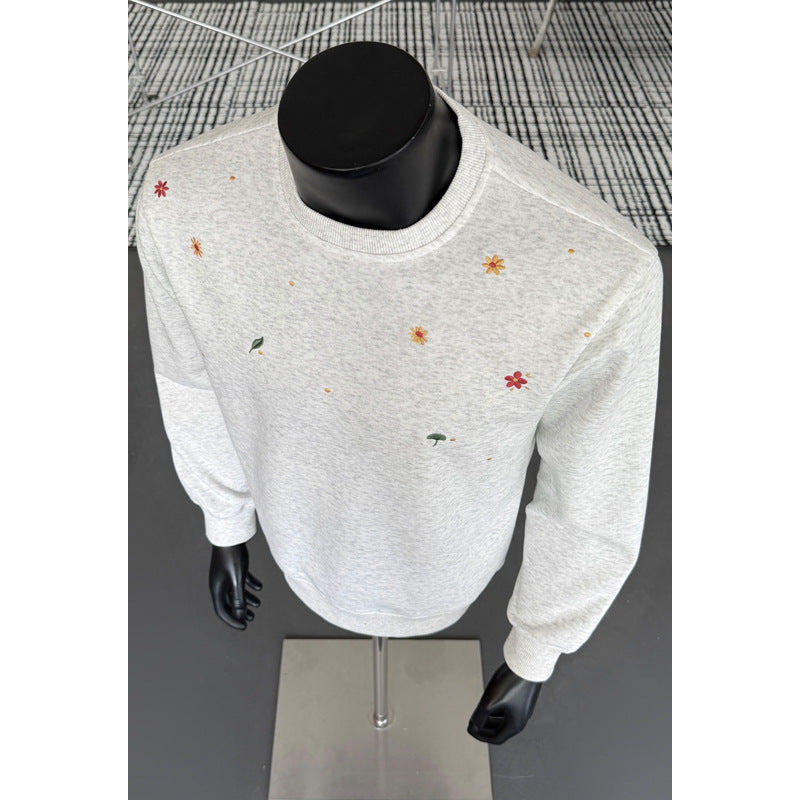Damen Bequemer und stilvoller Sweatshirt mit floralem Design Drune