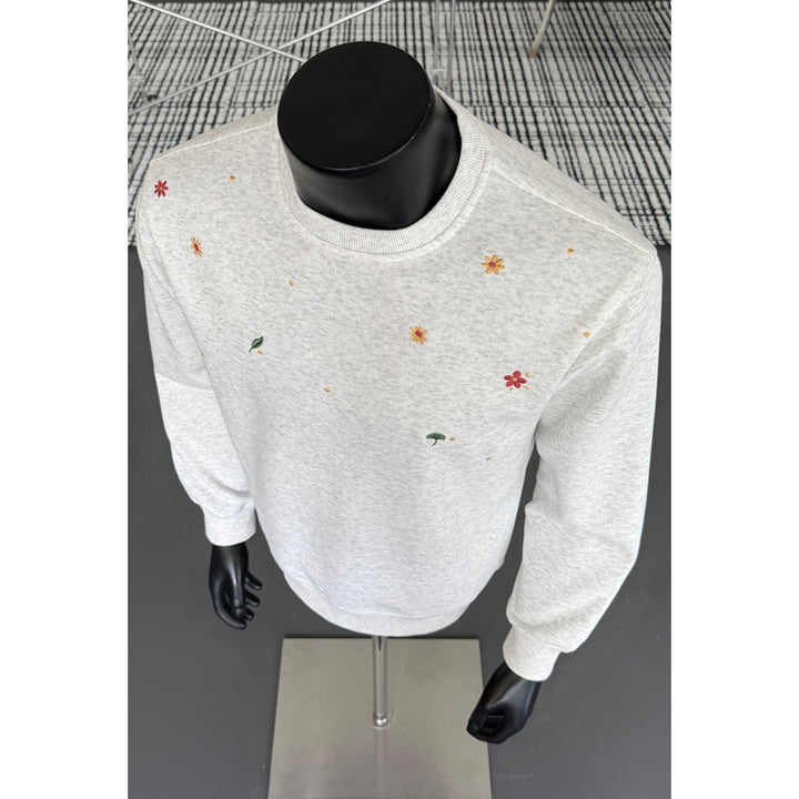 Damen Bequemer und stilvoller Sweatshirt mit floralem Design Drune