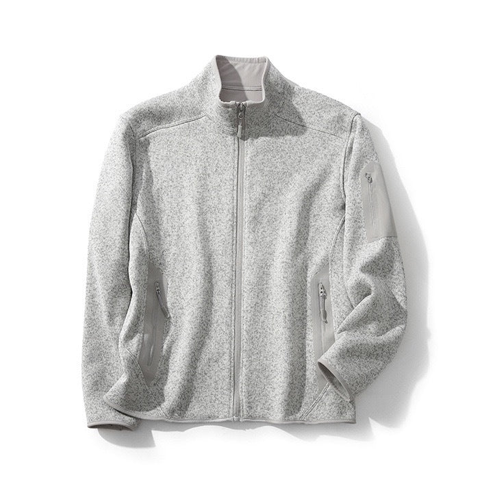Damen Fleecejacke mit seitlichen Reißverschlusstaschen und hohem Kragen Drune
