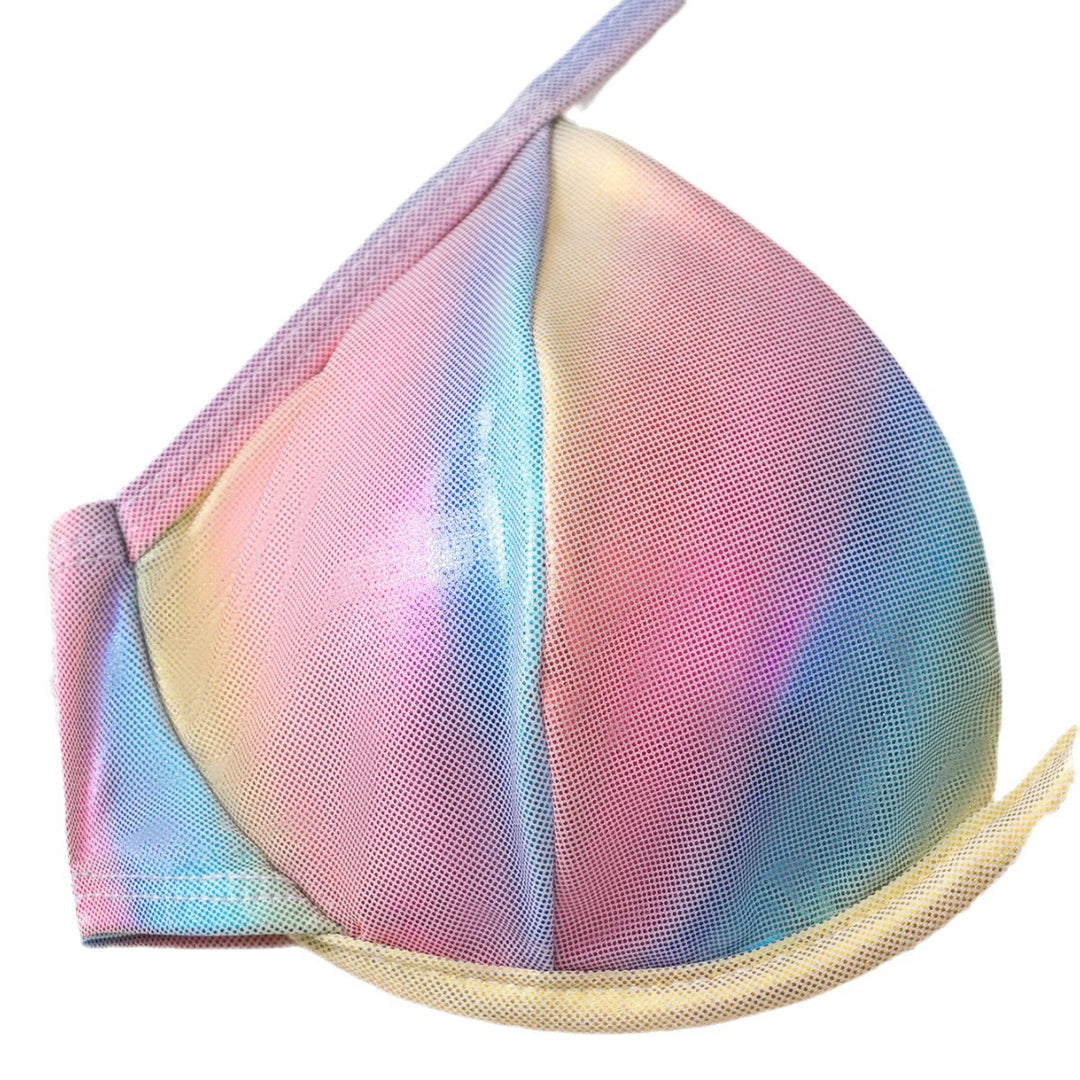 Damen Holographischer Triangel-Bikini Drune