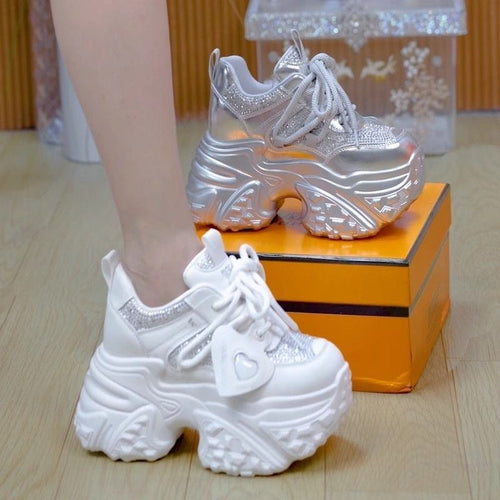 Damen Chunky Sneakers mit glitzernden Akzenten und stylischem Design Drune