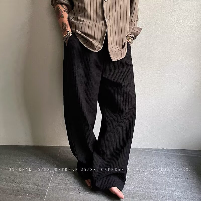 Herren Elegante Streifenhose Drune